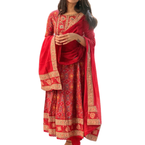 Charming in Cotton ? Embroidered Floral Printex Dress for Women (XL)
