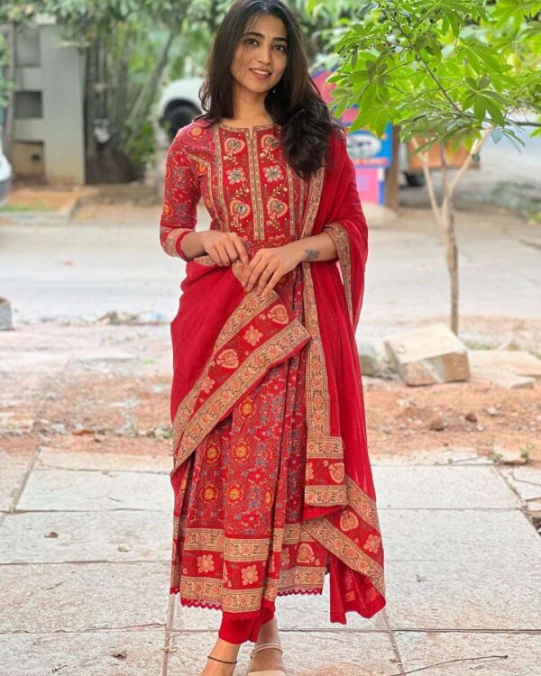 Charming in Cotton ? Embroidered Floral Printex Dress for Women (M) - Image 4