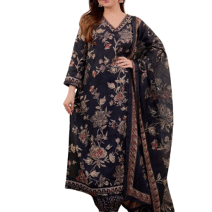 Flawless Florals ? Printex Embroidered Cotton Dress for Daily Style (L)